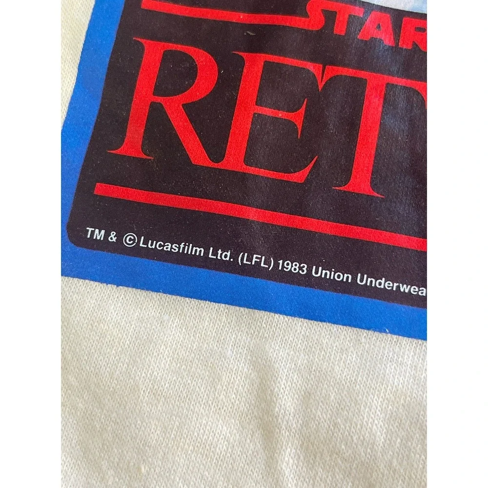 Vintage 1983 Star Wars Shrunken Tee Return of the Jedi Shirt Retro Kidcore - Picture 10 of 11